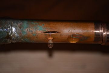 Burst pipe in Sharon